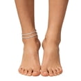 thumbnail image 3 of Women's Anklets, Waterproof Layered Ankle Bracelets Set - Chain with Charm, Trendy Summer Beach Jewelry Gifts for Her, Mom, Wife, Girlfriend, Mother's Day, 3 of 5