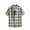Orange, variant on Tungbrin Men's Plaid Button down Shirts 2025 Trendy Short Sleeve Lapel Tops Teen Boys Big and Talls Casual Blouse Tees