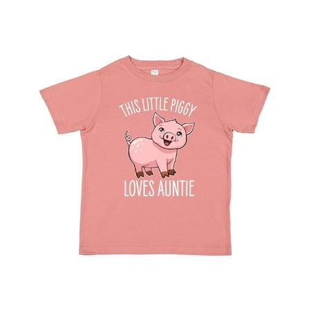 

Inktastic This Little Piggy Loves Auntie- cute Gift Toddler Boy or Toddler Girl T-Shirt