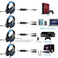 thumbnail image 2 of Auriculares con cable montados en la cabeza Auriculares luminosos para juegos controlados por cable Feliz Sencillez, 2 of 3