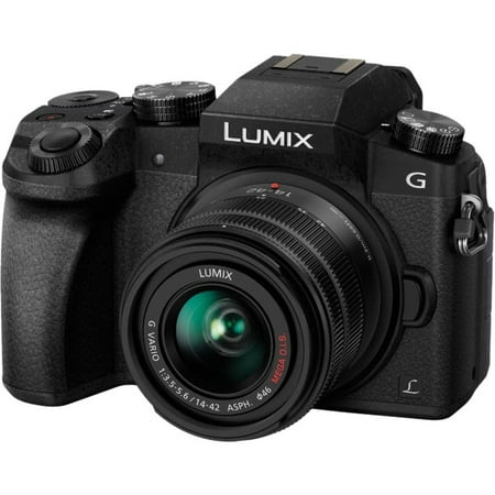 Panasonic Lumix G7 16 Megapixel Mirrorless Camera with Lens, 0.55", 1.65" (Lens 1), 1.77", 5.91" (Lens 2), Black
