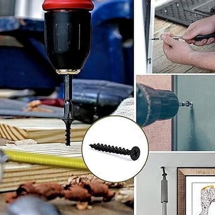 FASTENER TREE Drywall Screws #8x1" Coarse Thread, Bugle Head, Black Phosphate Carbon Steel, 100PCS