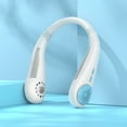 thumbnail image 1 of Ventilateurs à Suspendre au Cou Maison USB Ventilateur de Refroidissement d'Air Électrique Sans Fil Réglable à Faible Bruit Refroidisseur Sans Pales Concert Course Randonnée Blanc, 1 of 8