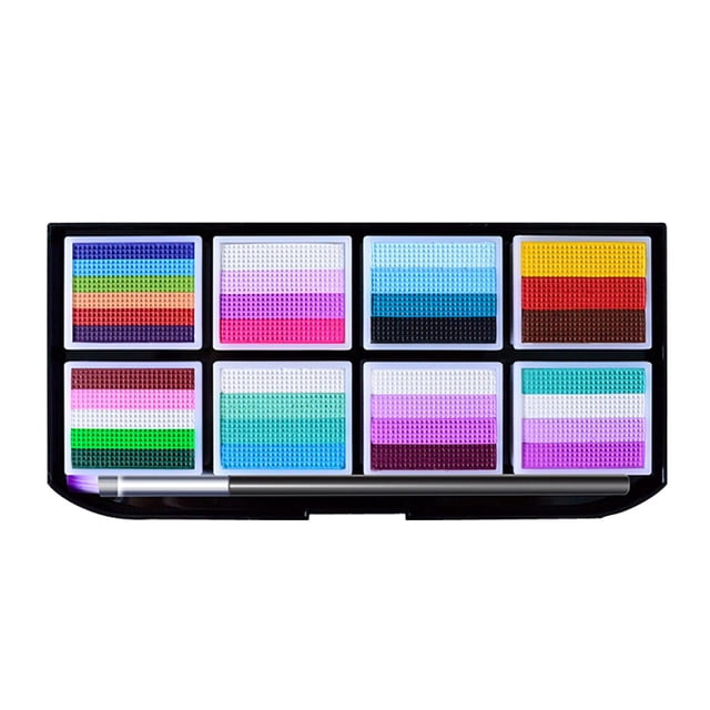 segolike Face Body Paint Compact 8 Grid for Stage Performances Halloween Role Play Party