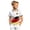 A Red, variant on Toddler Boys Eagle Graphic Short Sleeve T Shirt Breathable Collared Tee Top Germany Letter Stripe Print Soccer Fans Tee Tops