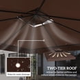 thumbnail image 4 of 10' x 10' Double Tier Gazebo Replacement Canopy Cover, UPF30+, Coffee, 4 of 10