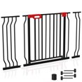 thumbnail image 5 of Wisairt Extra Wide Metal Baby Gates,29.5-48.8in Wide Auto Close Dog Safety Gate for Stair and Doorways,Pressure Mounted(Black), 5 of 10
