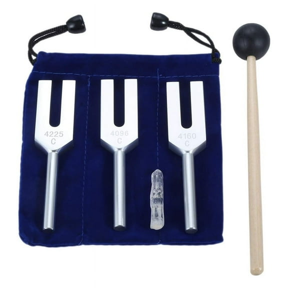 Tuning Forks Set 4096 Hz 4160 Hz 4225 Hz for Sound Healing, Musical Instrument, So Aluminum alloy3282