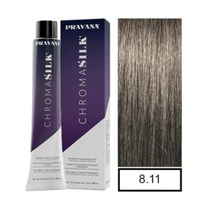 Pravana - Tintura Permanente Chromasilk Rubio Claro Cenizo Intenso 8.11 90Ml + Oxidante