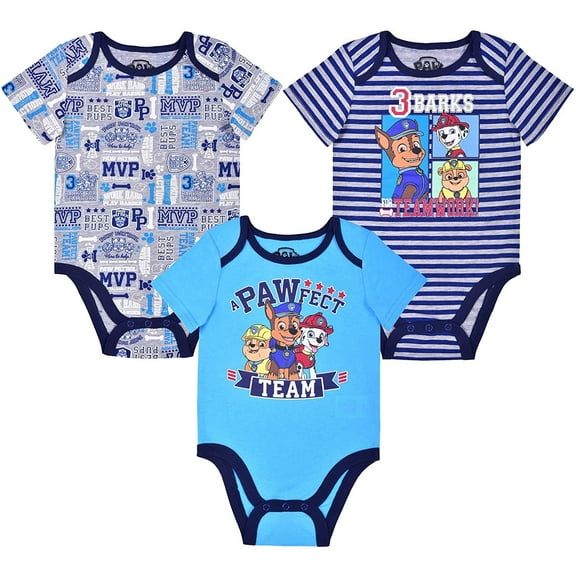 Nickelodeon Baby Boys' Paw Patrol 3 Pack Bodysuit