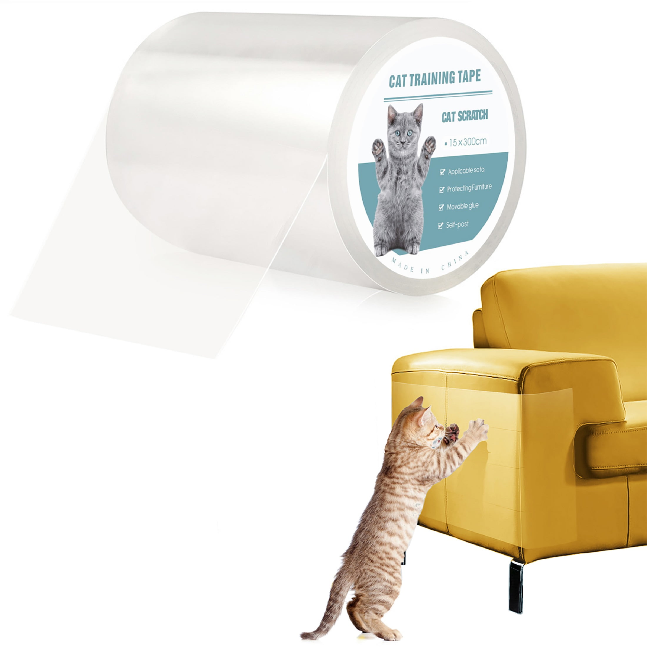 Pidsen PVC Cat Couch Protector Sofa Guard Anti-Scratch Sticker for ...