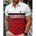 thumbnail image 4 of Fnnxeal Mens Polo Shirts Graphic Casual Short Sleeve Collared Summer Golf Polo Red Shirts for Men Size 2XL, 4 of 9
