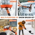 thumbnail image 7 of Car Snow Brush and Shovel Kit, 42" Extendable Ice Scraper with 180° Pivoting Head, Ergonomic Grip - 39" Collapsible Emergency Shovel for SUV, Truck, 7 of 7