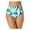 Sky Blue, White, variant on Womens High Waist Printed Swim Bottom Separates Green XS