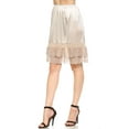 thumbnail image 2 of Women's Double Layered Satin Skirt Extender / Half Slip Lingerie, 2 of 5