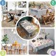 thumbnail image 5 of Gray Daisy Flower Yellow Blooms Pattern Rectangle Tablecloth 60"x120",Waterproof Polyester Rectangle Table Cloth, Wipeable Spillproof Polyester Tablecloth for Dining, Camping, Indoor and Outdoor, 5 of 6