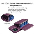 thumbnail image 4 of Dteck Crossbody Wallet Case for iPhone 14 Pro Max, RFID Blocking PU Leather Handbag Purse Flip Cover, Kickstand Folio Case with Card Slots Holder Detachable Lanyard Strap 5G 6.7 Inch, Purple, 4 of 9