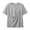 Grey, variant on Unisex Short Sleeve Tee With Front Big Pocket, Casual Cotton Top For Phone Snacks Everyday Wear