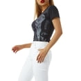 thumbnail image 6 of Liacowi Women Graphic Crop Tops Cute Print Crew Neck Short Sleeve T-Shirts Girls Teen Aesthetic Summer Clothes Streetwear, 6 of 9