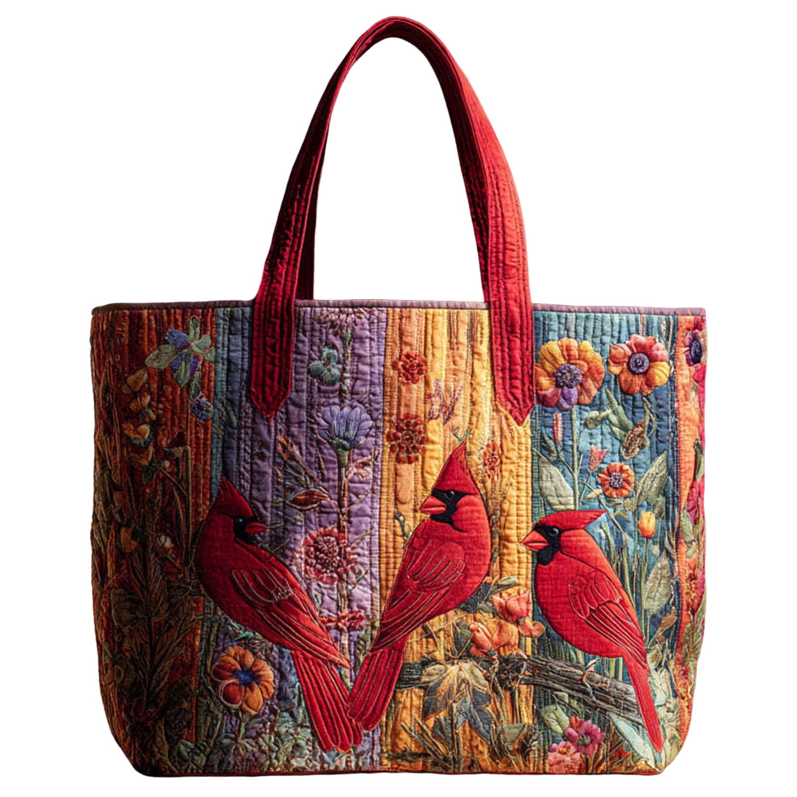 Dwellin Tote Bag for Women Lightweight Puffy Quilted Canvas Handbags Cute Flowers Pint Shoulder Top Handle Satchel for Work Travel