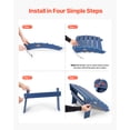 thumbnail image 4 of VEVOR Reposapies plegable para patio de HDPE de 15,7 L x 18,9 W x 13 H Adirondack Ottoman, color azul, 4 of 9