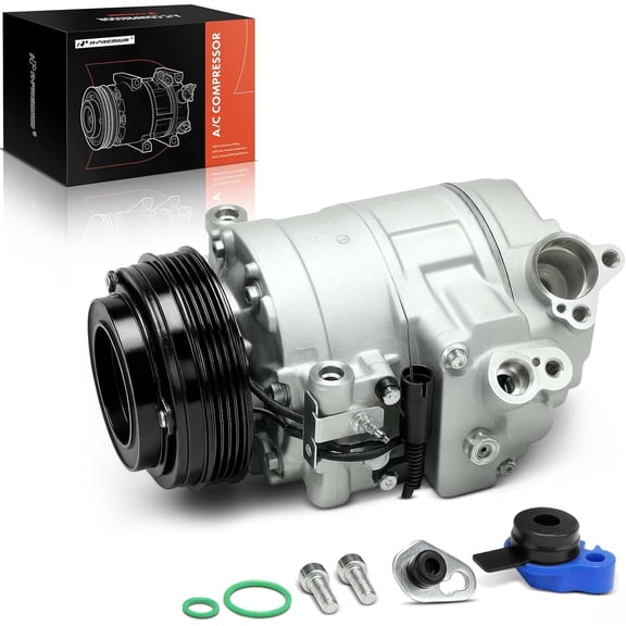A-Premium Air Conditioner AC Compressor with Clutch Compatible with BMW 325Ci 325i 325xi 2003 330Ci 330i 330xi, X3 2004-2006