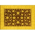thumbnail image 1 of Ahgly Company Machine Washable Indoor Rectangle Oriental Yellow Industrial Area Rugs, 7' x 9', 1 of 4