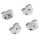 thumbnail image 1 of Paquete de 4 tapones de mariposa de repuesto para pendientes de plata de ley 925 - 4 Platino, 1 of 9