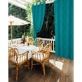 thumbnail image 5 of Outdoor Curtains for Patio Abstract Teal Diamond Plaid Texture Waterproof Privacy Outside Curtains with 2 Tiebacks Grommet Top Pergola Curtains for Porch Cabana Gazebo 1 Panel, 54x95 inch, 5 of 7