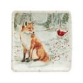 thumbnail image 4 of Certified International Set of 4 Forest Animals Christmas Square Canape Plates 6", 4 of 5