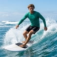 thumbnail image 6 of Xidunhg Men's Rash Guard Long Sleeve Shirt UPF 50 Sun Protection Quick Dry Moisture Wicking Lightweight for Swimming Surfing Outdoor Peacock Blue M, 6 of 10