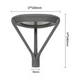 thumbnail image 3 of Lámpara de calle de aluminio gris para exteriores, diseño moderno, con diseño de cinturón verde, diámetro de 76 mm, 30 W, 40 W, 50 W, IP65, 3 of 5
