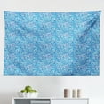 thumbnail image 1 of Blue Paisley Tapestry, Continuous Drop Shaped Elements Ethnic Motifs Bicolor Arrangement, Fabric Wall Hanging Decor for Bedroom Living Room Dorm, 2 Sizes, Persian Blue Baby Blue, by Ambesonne, 1 of 1