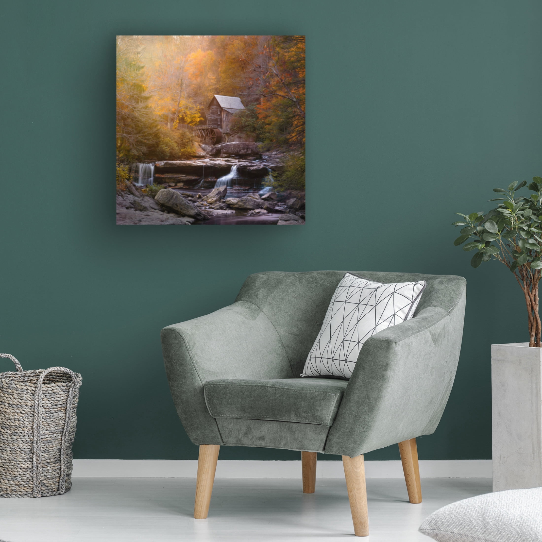 Canvas Wall Art - Catherine W. 'The Mill' Wall Art for Living Room, Bedroom, or Office Décor by Trademark Fine Art - 18 x 18 Inches