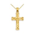 thumbnail image 1 of Collier Pendentif Croix Crucifix Réversible 14K avec Chaîne, 1 of 4