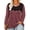 Brick Red, variant on Womens Tops Plus Size Long Sleeve Shirts Fall Crew Neck Purple Sweatshirts Fashion Lace Tee Loose Fit Tunics Winter Blouses Casual Pullovers XL 14W 16W