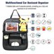 thumbnail image 4 of Car chair Organiser, Car Backseat Organiser With Foldable Tray Table, Car Storage, 4 of 5