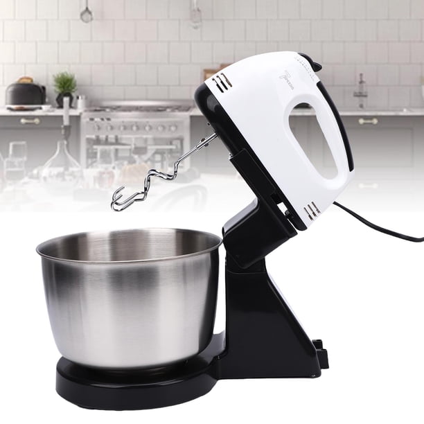 Batidora Batidora De Pie Batidora Eléctrica De Cocina Batidora De Alimentos Pequeña De 7 Velocidades Con Tazón De Acero Inoxidable Para Hornear Negro