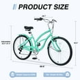 thumbnail image 4 of Meghna 26" Cruiser Bike V Brake Commuter Bicycle for Men Women 7 Speed Bicycles Beach Green, 4 of 7