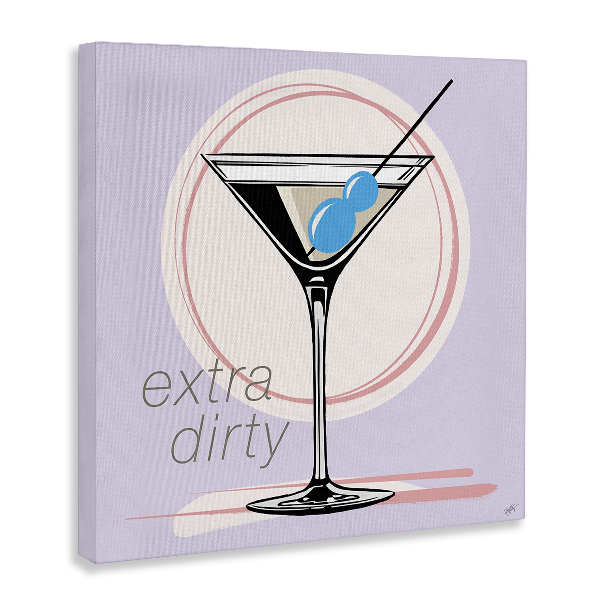 Stupell Industries Extra Dirty Martini Food & Beverage Painting Wrapped Canvas Art Print Wall Art, 36 x 36