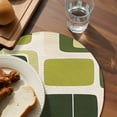thumbnail image 3 of Sage Green Boho Round Placemats Set of 4 for Dinning Tables,Heat-proof Braided Table Mats 15 Inch,Modern Abstract Geometric Middle Century Washable Place Mat for Kitchen Restaurant Party Table Decor, 3 of 9