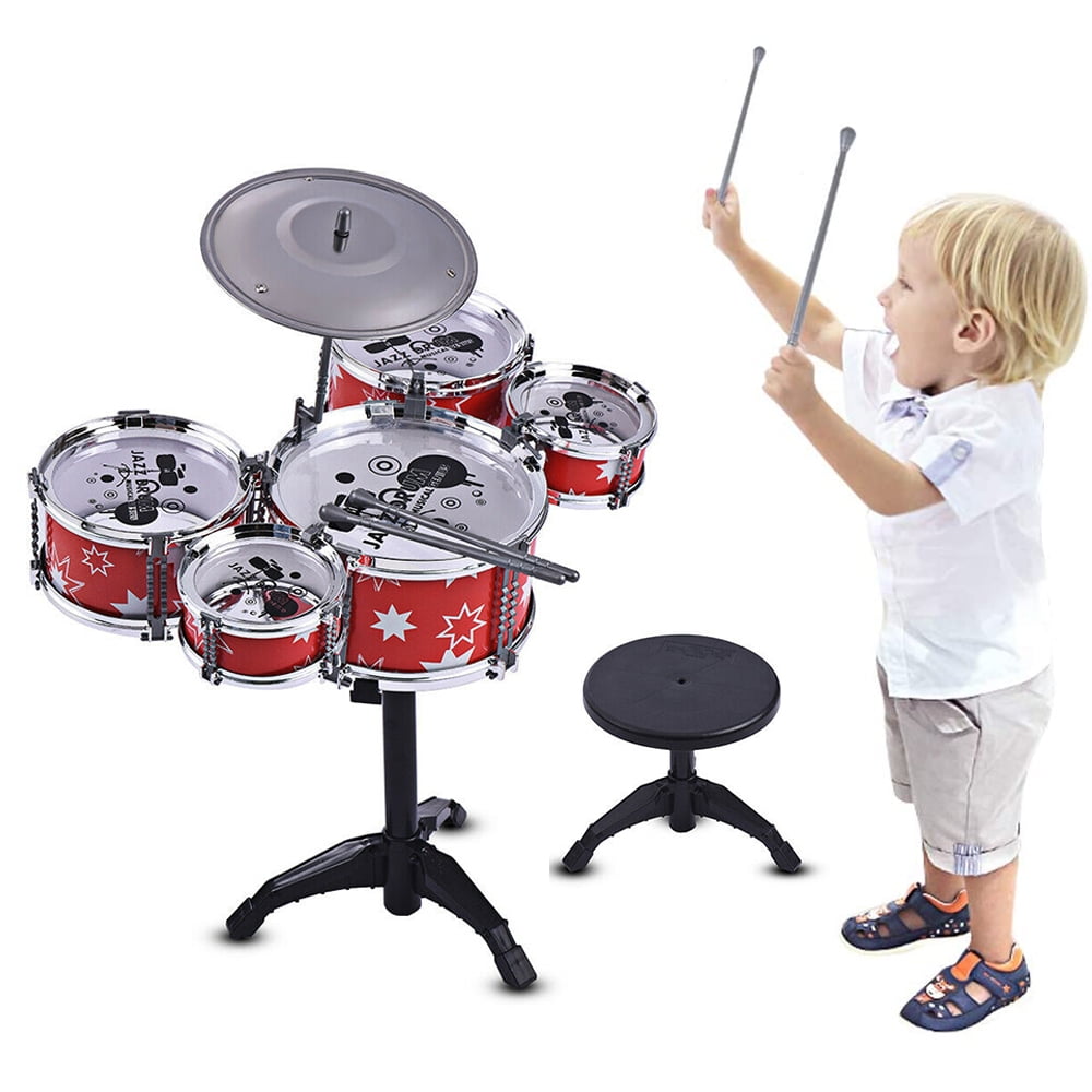 babyon Kids Drum Set Musical Instrument Toy Children Interactive Toys Musical Instruments 