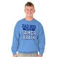 thumbnail image 3 of Dad Bod Video Gamer Brain Geek Nerd Men's Crewneck Sweatshirt Brisco Brands S, 3 of 6