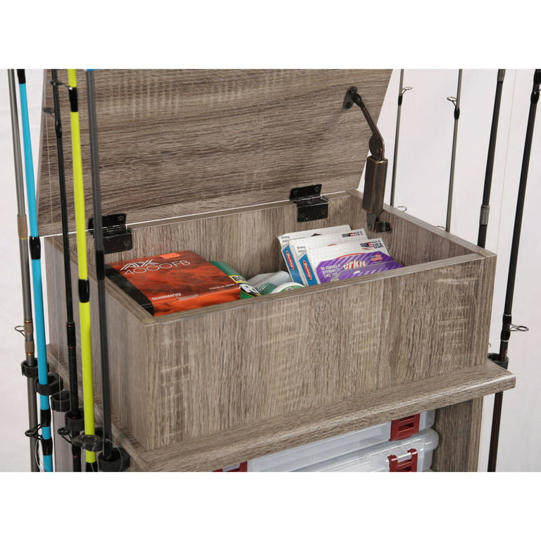 Tuff Stor by American Furniture Classics Fishing Storage and Organization  Cabinet with Upper Covered Storage Area
