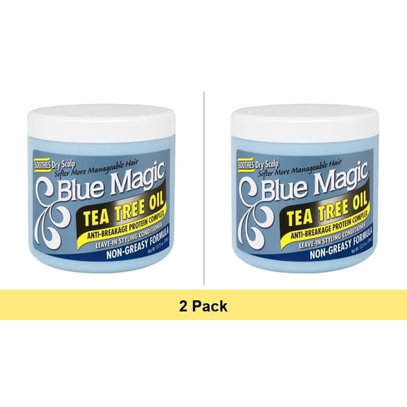 BlueMagic Antibreakage Tea Tree Oil Leave-In Conditioner 13.75 oz - 2 Pack