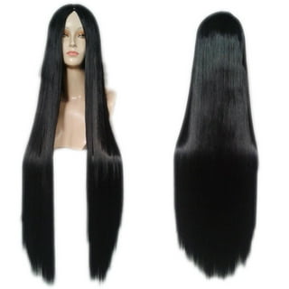 Swept Two-Tone Vampire Hair in Black to White