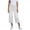 White, variant on BUWTTER Women's Casual Pants Casual Summer Capri Stretchy Straight Leg Wide Trousers with Elastic Waist Lightweight Denim Womens Slacks Black L