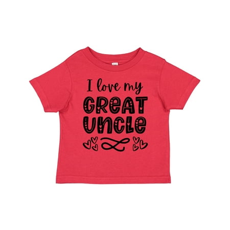 

Inktastic I Love My Great Uncle with Hearts Gift Toddler Boy or Toddler Girl T-Shirt