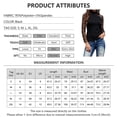 thumbnail image 5 of Gvmfive Women Lace Stitching Solid Half High Collar Long Sleeve Casual Tunic Tops, 5 of 5