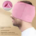 thumbnail image 4 of Casque de Gel Soulagement de la Migraine Capuche de Pression Noir Solide Double Couche Masque pour les Yeux Extensible, 4 of 5